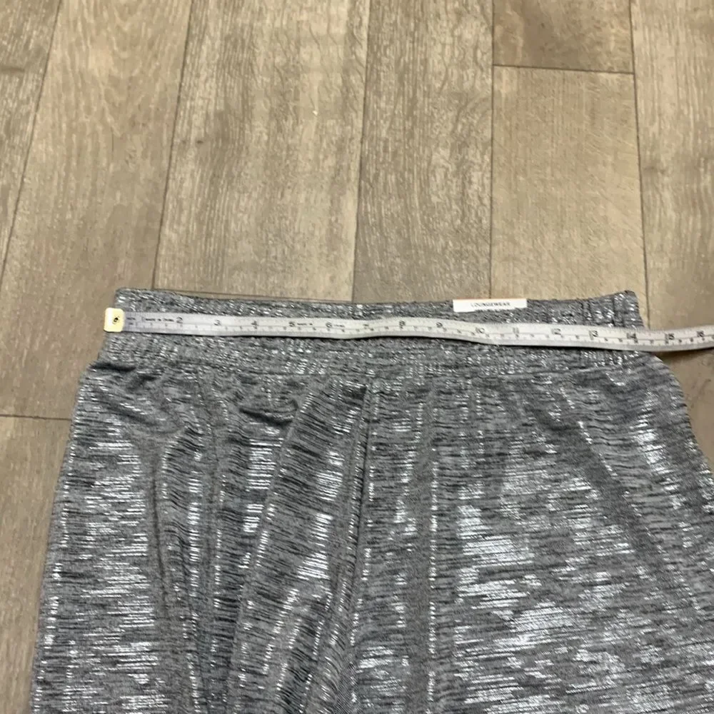 NWT JM Collection Gray Silver Wide Leg Comfort Lounge Sleep Pajama‎ Pants